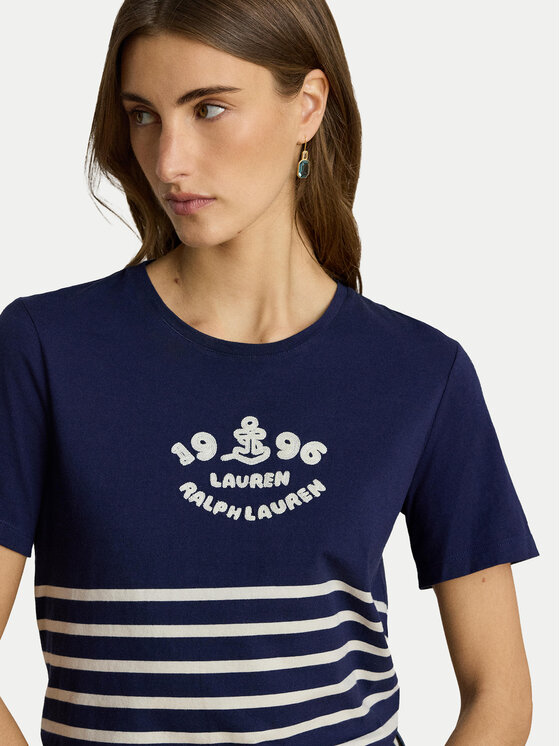 LAUREN RALPH LAUREN LAUREN RALPH LAUREN T-Shirt 200B21056001 Tmavomodrá Relaxed Fit