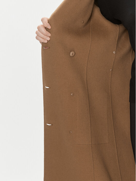 Elisabetta Franchi Elisabetta Franchi Cappotto di lana CP-43D-36E2-V840 Marrone Regular Fit
