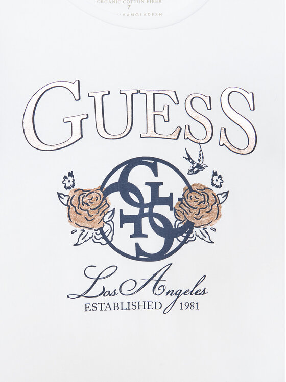 Guess Guess Bluzka J5BI20 J1314 Biały Regular Fit