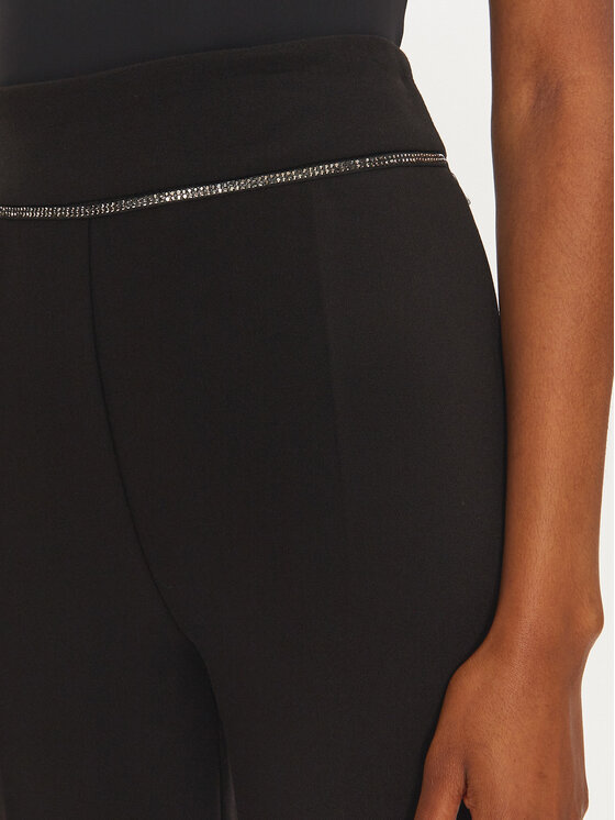 Rinascimento Rinascimento Spodnie materiałowe 1000768842378 Czarny Regular Fit