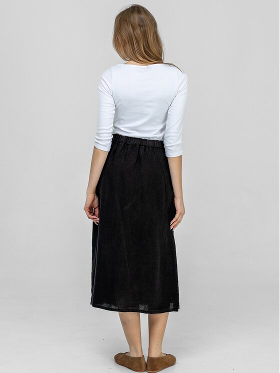 Perso Perso Maxi sukně JPE266810F Černá Regular Fit