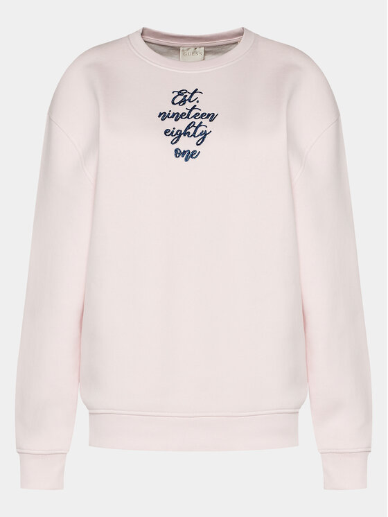 Guess Guess Суитшърт Destiny W4RQ10 K9Z21 Розов Regular Fit