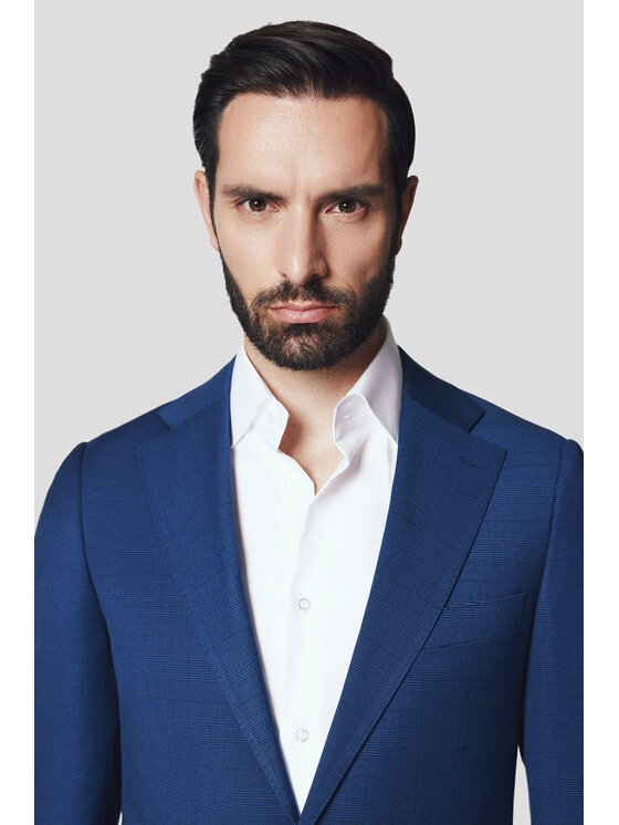 Lancerto Lancerto Garnitur Bakersfield GA073125000011 Granatowy Slim Fit
