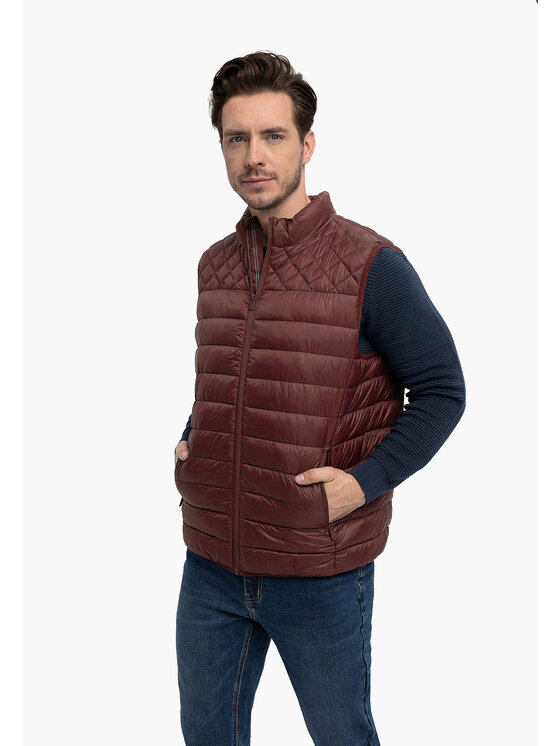 Volcano Volcano Kamizelka V-MER Czerwony Regular Fit