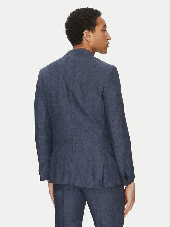 BOSS BOSS Garnitur C-Huge-Peak-252 50540764 Granatowy Slim Fit