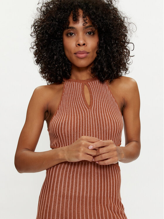 TWINSET TWINSET Vasarinė suknelė 241TT3070 Ruda Slim Fit