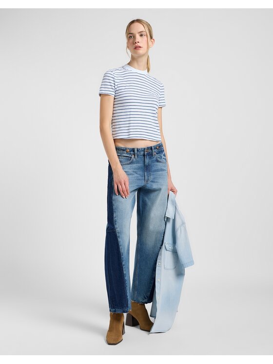 Lee Lee Jeansy Rider Blissful Blue Niebieski Bootcut Fit
