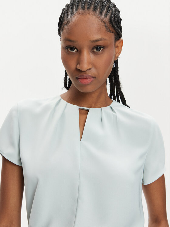 Calvin Klein Calvin Klein Bluzka K20K207062 Błękitny Regular Fit