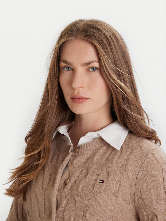 Tommy Hilfiger Tommy Hilfiger Ζακέτα WW0WW47463 Μπεζ Regular Fit