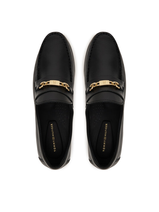 Tommy Hilfiger Tommy Hilfiger Сліпери Th Chain Leather Loafer FW0FW08956 Чорний