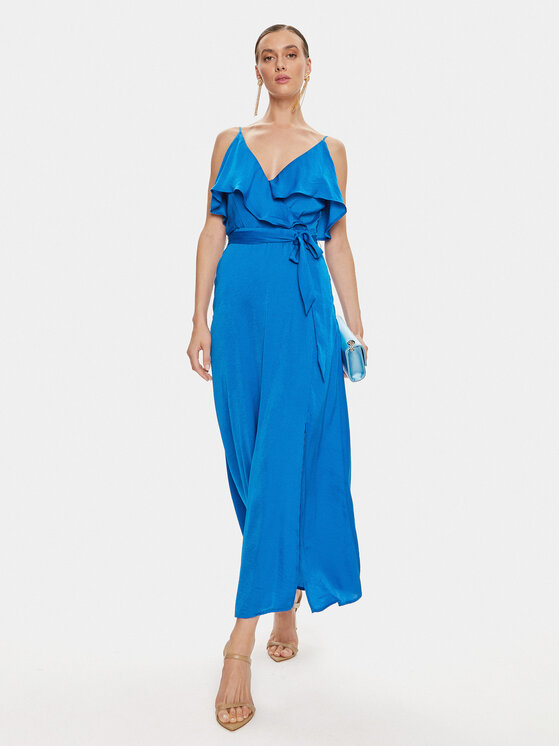 Vila Vila Rochie de seară Jessi 14096307 Albastru Regular Fit