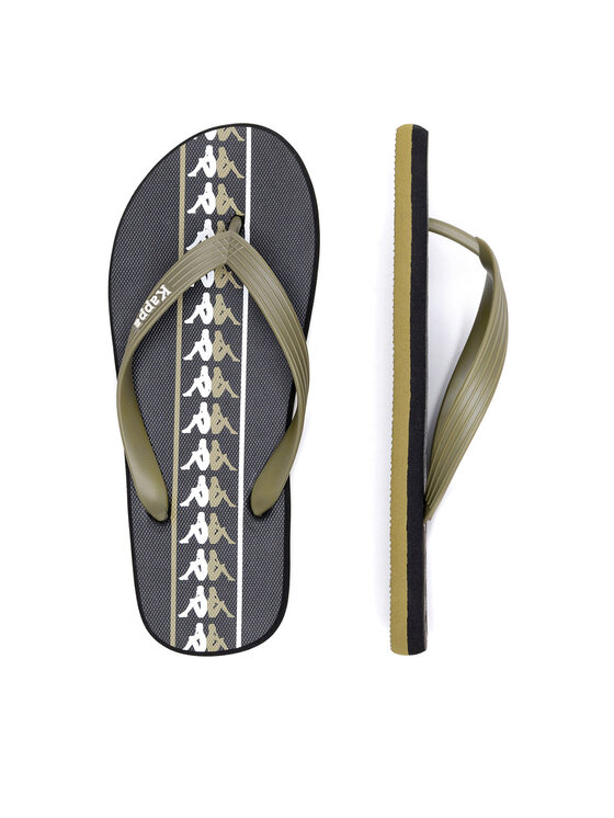 Flip flop Kappa 371G1LW Green Military - Black - White Colorat