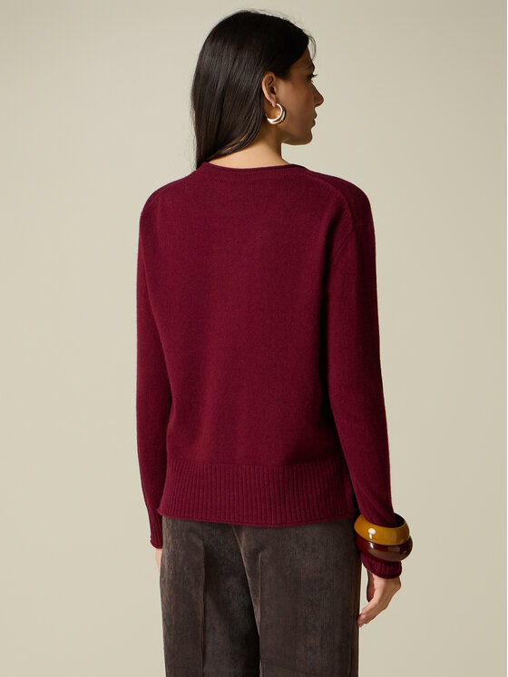 Oltre Oltre Maglione M317J005571N036 Bordeaux Regular Fit