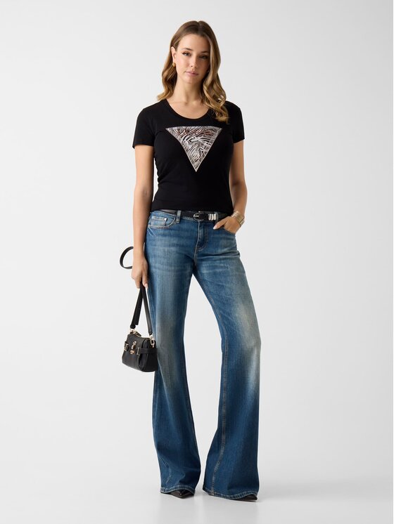 Guess Guess T-shirt W6GI19 K3042 Crna Regular Fit
