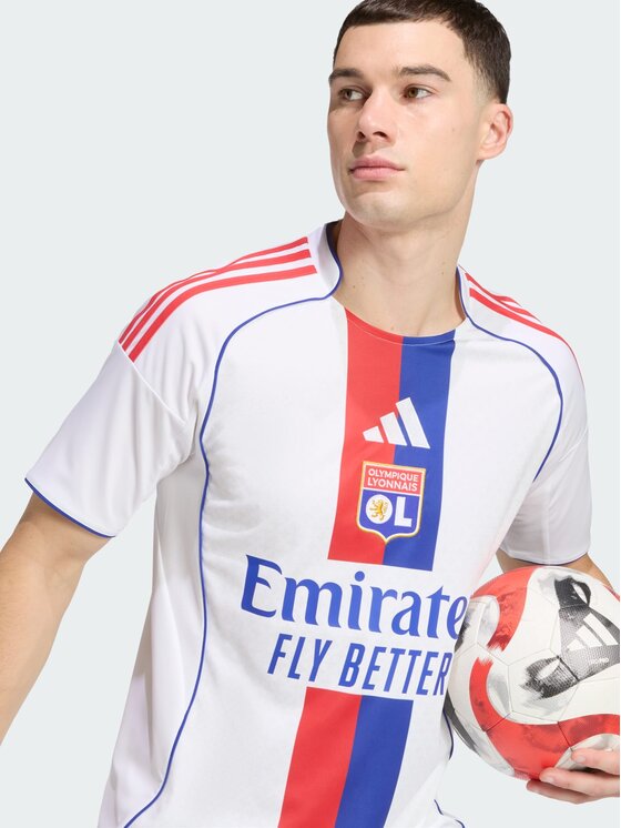 adidas adidas Koszulka techniczna Olympique Lyonnais 25/26 Home Jersey Biały Slim Fit