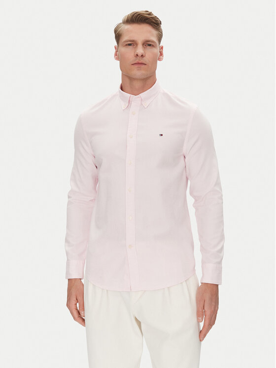 Tommy Hilfiger Tommy Hilfiger Košile MW0MW38556 Růžová Slim Fit