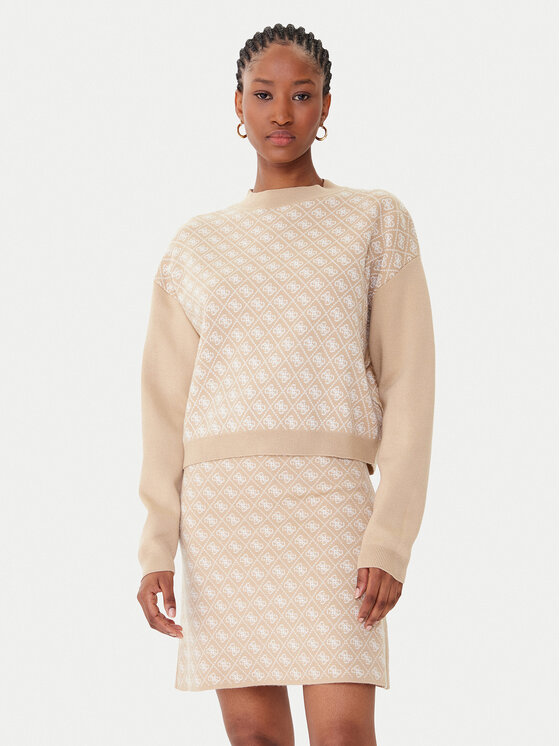 Guess Guess Гольф W5BR23 Z3JD2 Бежевий Relaxed Fit