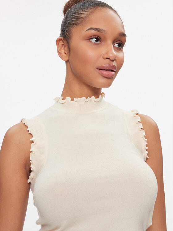 Vero Moda Vero Moda Bluza Gold 10297855 Bež Slim Fit