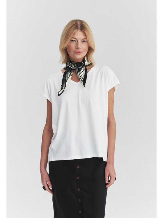 TATUUM TATUUM Halenka FRAMA Bílá Loose Fit