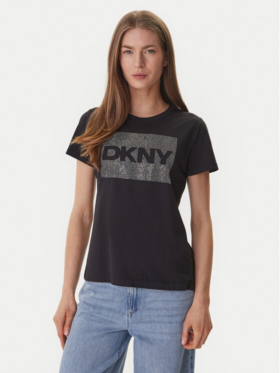 DKNY DKNY T-krekls DJ6T1701 Melns Regular Fit