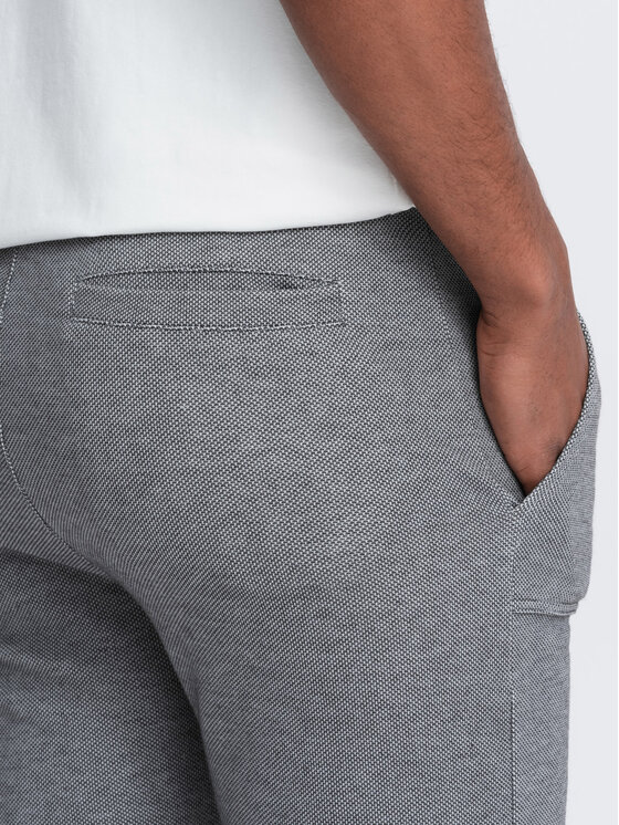 Ombre Ombre Spodnie dresowe OM-PASK-0211 Szary Regular Fit