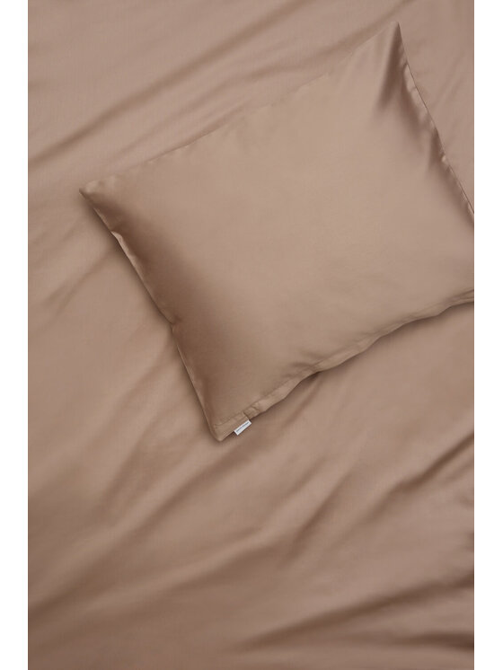 White pocket White pocket Poszewka na poduszkę satynowa Brązowy