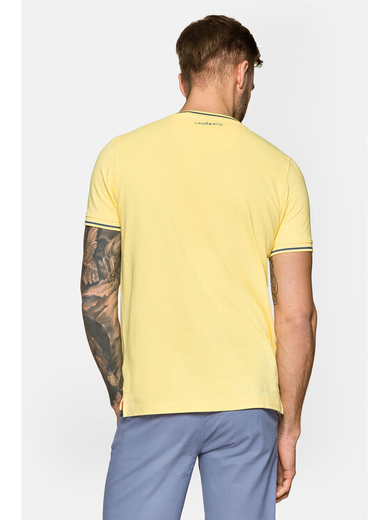 Lancerto Lancerto Polo Damian PO073122000014 Żółty Regular Fit