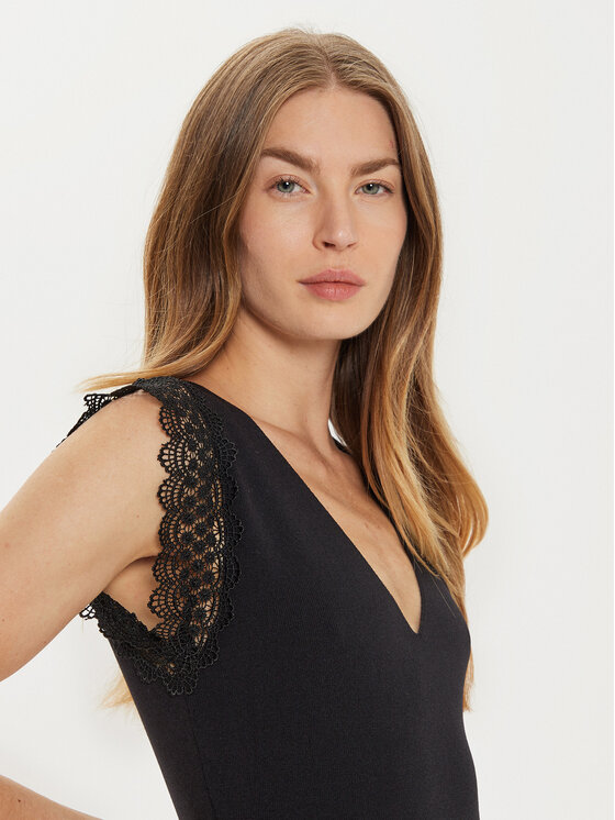 Morgan Morgan Džemper haljina 242-RMYA Crna Slim Fit