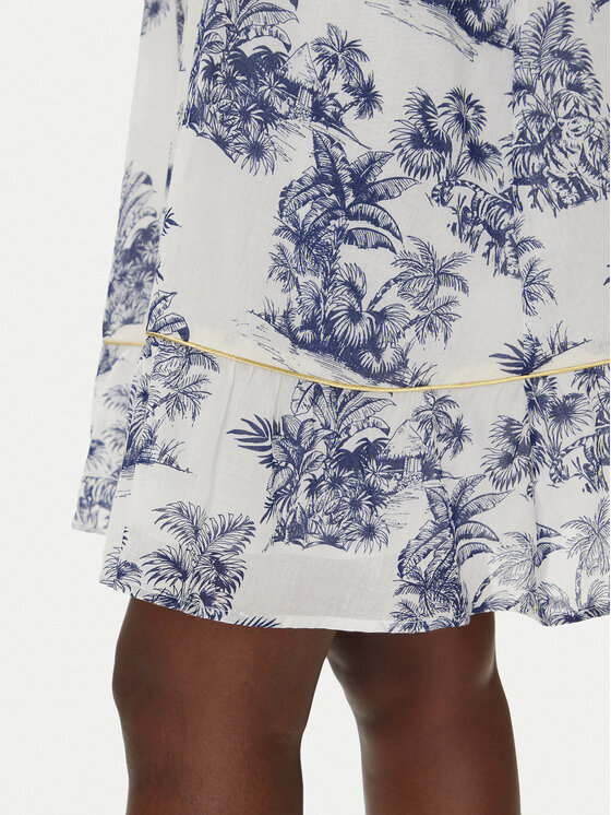Iconique Iconique Košeľové šaty IC25-074 Biela Regular Fit