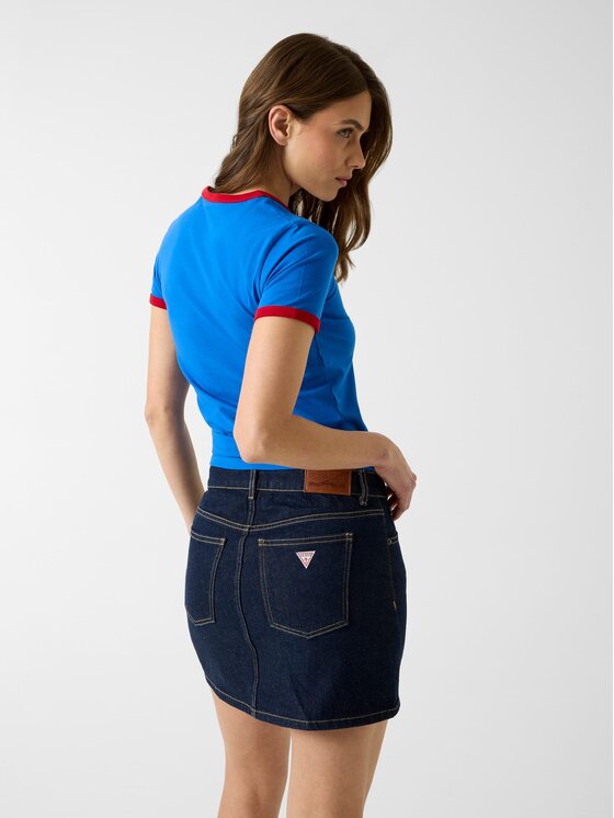 Guess Jeans Guess Jeans Marškinėliai 183096 Mėlyna Classic Fit