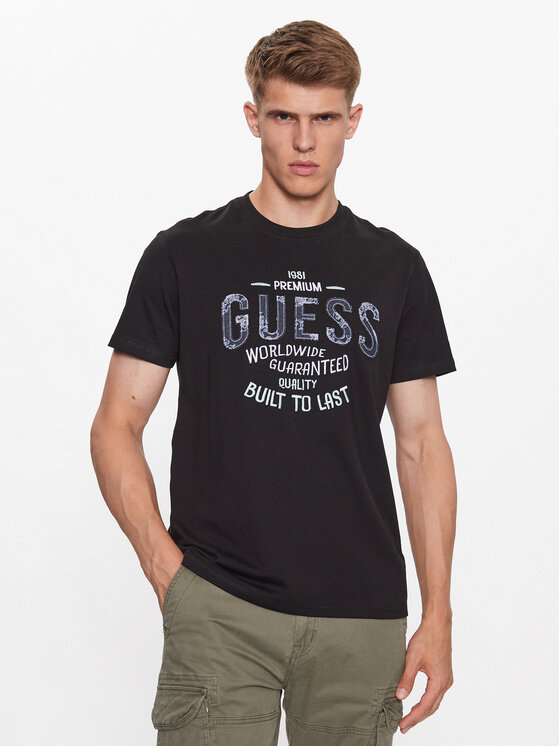 Guess T-shirt M3BI41 K8FQ4 Crna Regular Fit