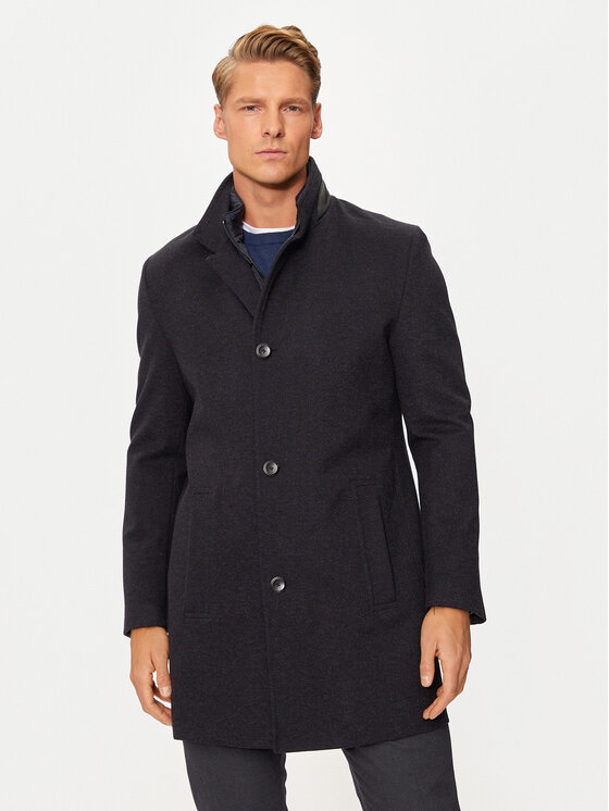 Bugatti Bugatti Cappotto invernale 626328-69040 Blu scuro Regular Fit