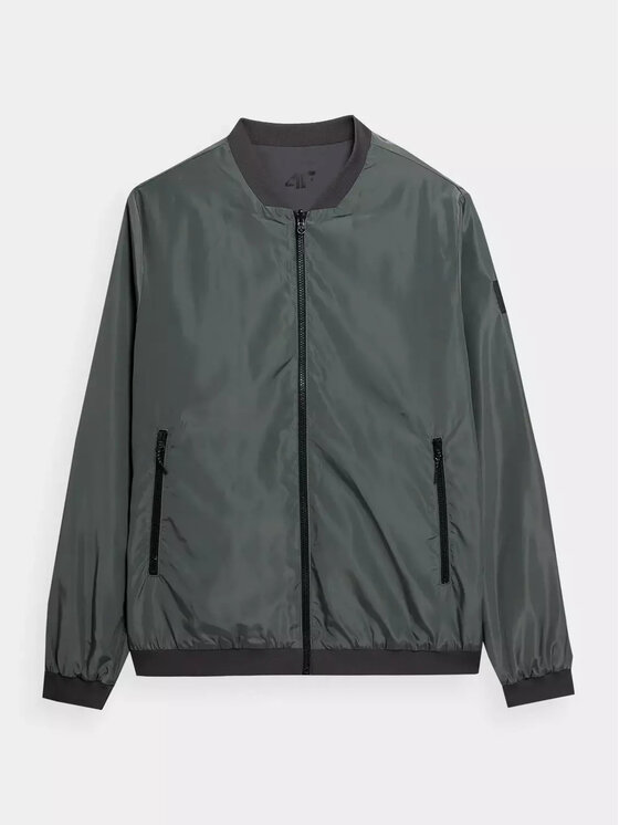 4F 4F Kurtka bomber 4FSS23TJACM013-44S Szary Regular Fit