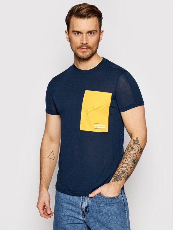Quiksilver Тишърт Dry Valley EQYKT04114 Тъмносин Regular Fit