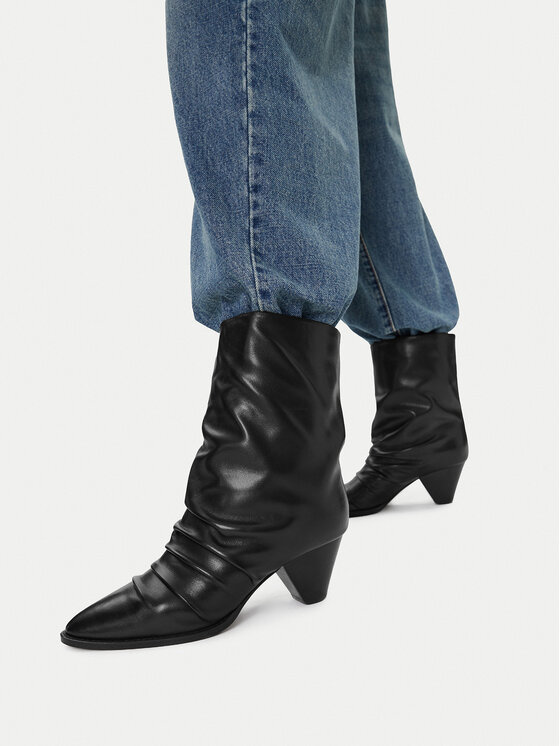 Badura Badura Μποτάκια EO-APRIL-25FW219 Μαύρο