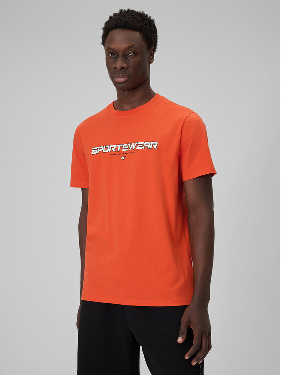 4F 4F T-Shirt BRAND CODE Pomarańczowy Regular Fit