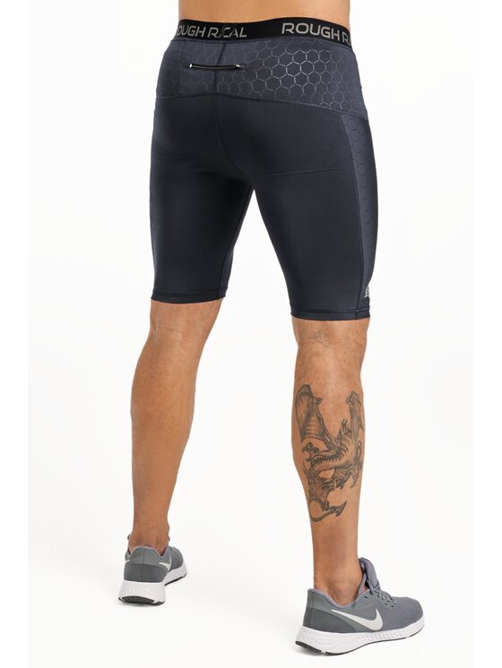 ROUGH RADICAL ROUGH RADICAL Szorty sportowe STONE SHORTS Czarny Slim Fit
