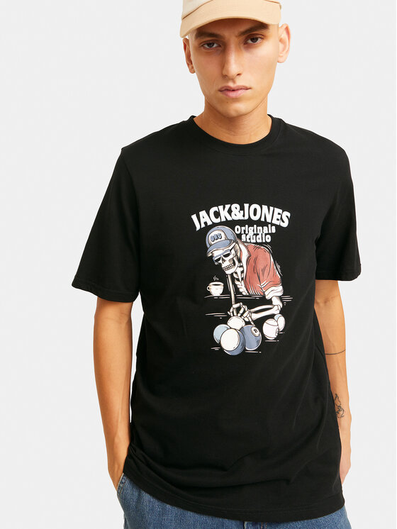 Jack&Jones Jack&Jones Majica Eight Skull 12264841 Črna Standard Fit