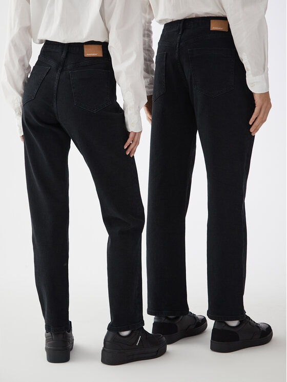 Americanos Americanos Blugi Unisex Delaware Negru Straight Leg