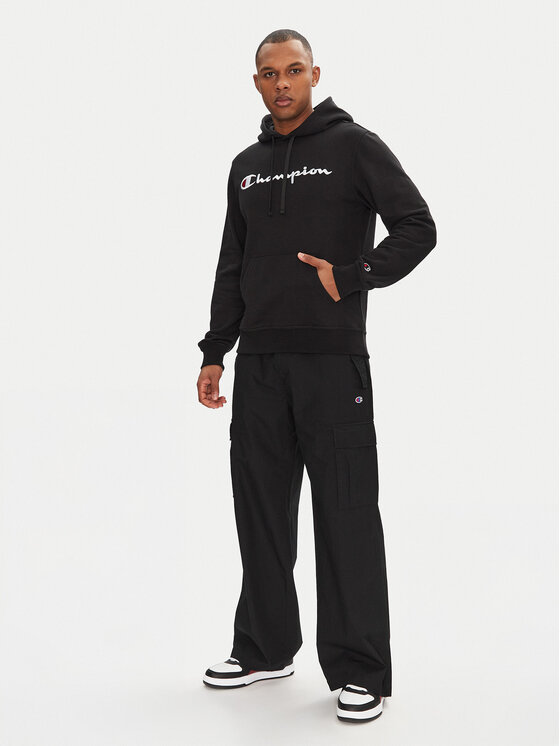 Champion Champion Majica dugih rukava 220726 Crna Slim Fit