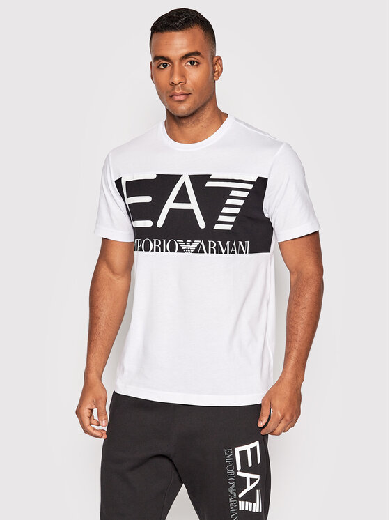 Ea7 Emporio Armani T Shirt 6lpt24 Pj7cz 1100 Blanc Regular Fit Modivo Fr