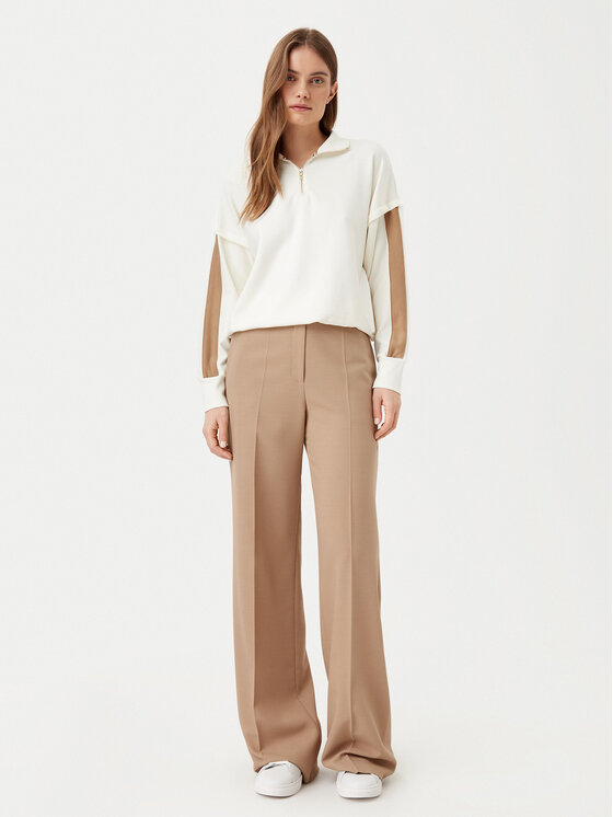 BOSS BOSS Džemperis Dual 50535825 Écru Relaxed Fit
