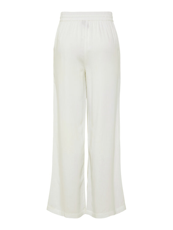 Pieces Pieces Pantaloni di tessuto Pia 17149314 Bianco Wide Leg
