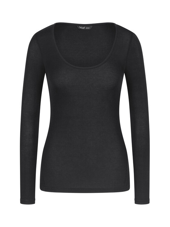 Triumph Triumph Pižamos palaidinė Bauty Layers 10225060 Juoda Slim Fit