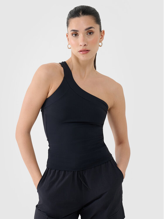 4F 4F Tank top INFLUENCER Czarny Slim Fit