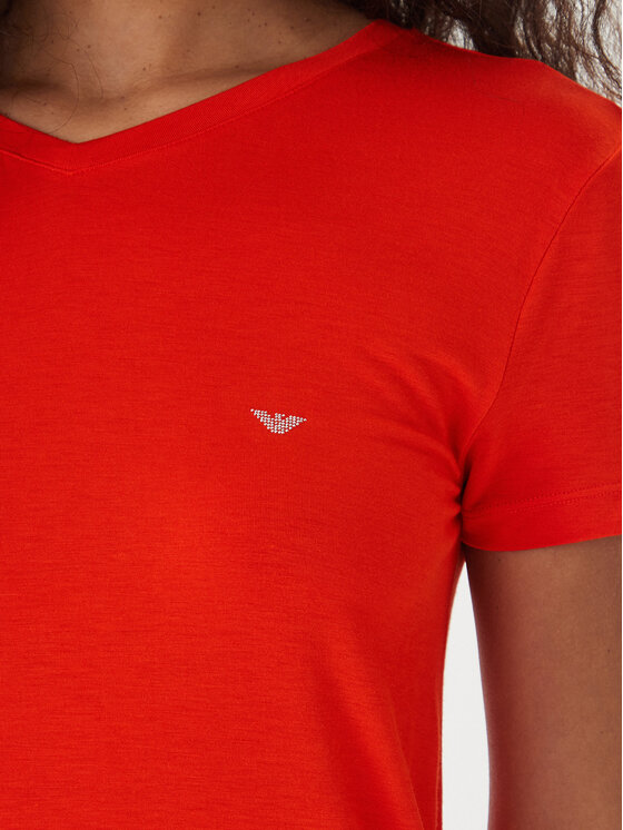 Emporio Armani Emporio Armani T-Shirt EW000409 AF19024 U5029 Koralowy Regular Fit