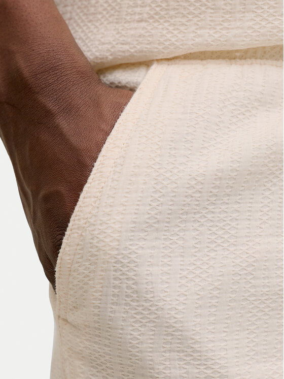 Jack & Jones Jack & Jones Pantaloncini di tessuto St.Jaiden 12293471 Crema Relaxed Fit