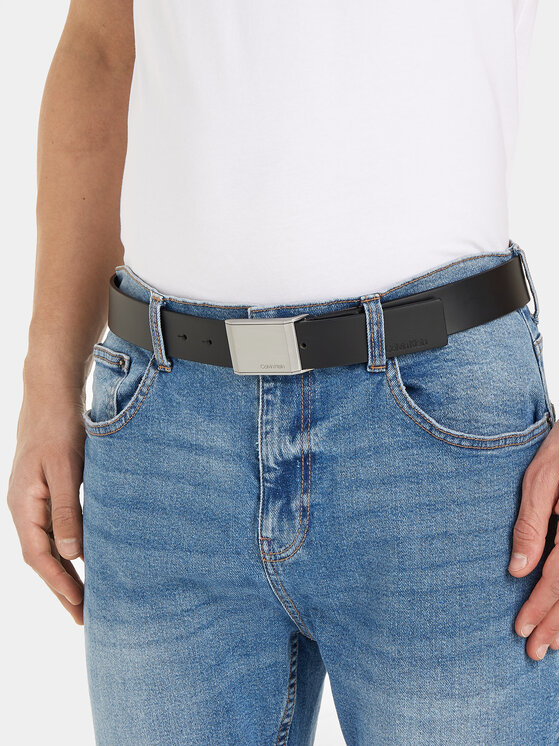 Calvin Klein Calvin Klein Vyriškas Diržas Adj Beveled Plaque K50K510950 Juoda