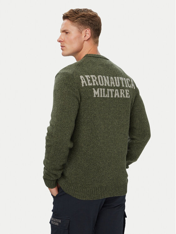 Aeronautica Militare Pulover 262MA1645UL00924 Kaki Regular Fit