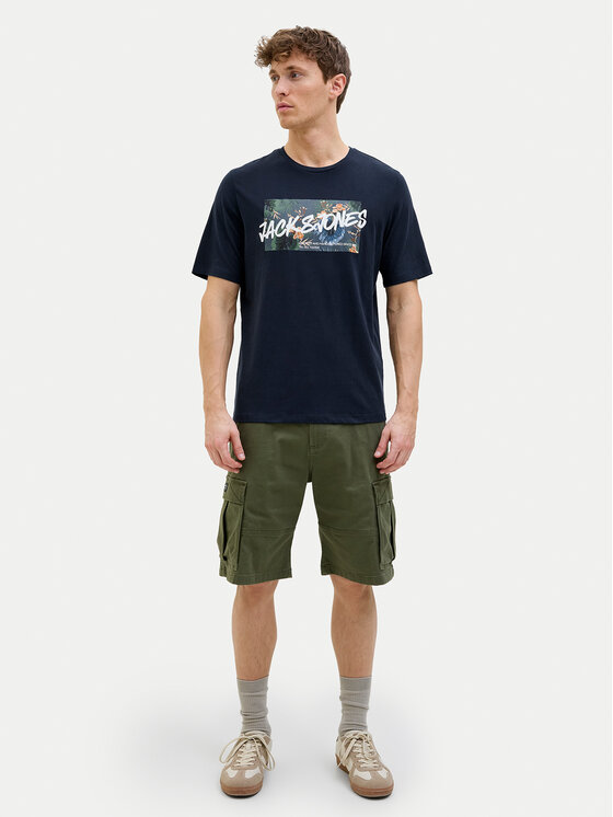 Jack&Jones Jack&Jones Marškinėliai Hawaii 12269324 Tamsiai mėlyna Standard Fit